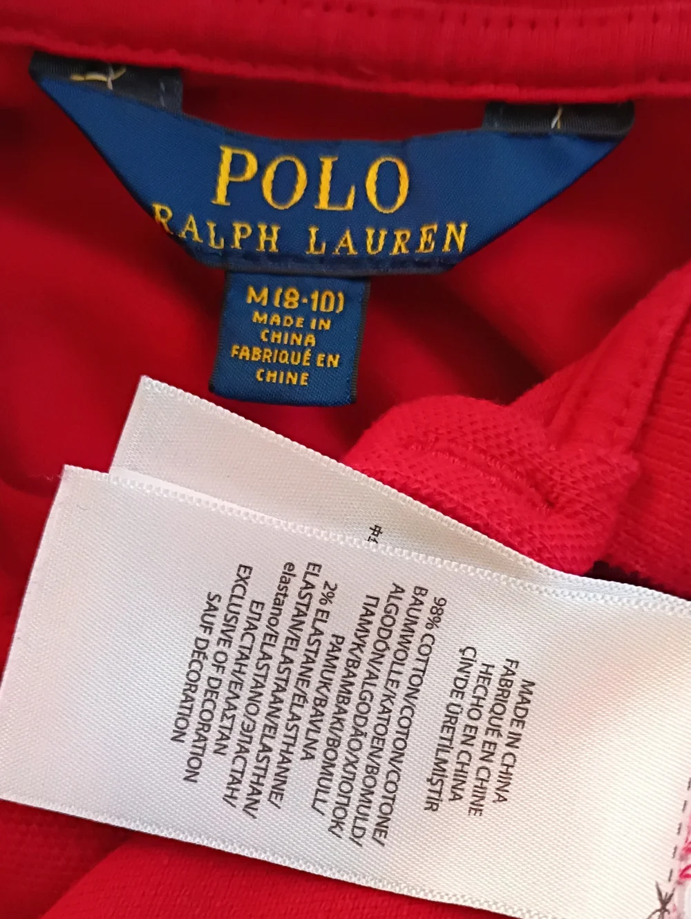 Ralph Lauren Girls Red Polo Dress with Black Pony Logo